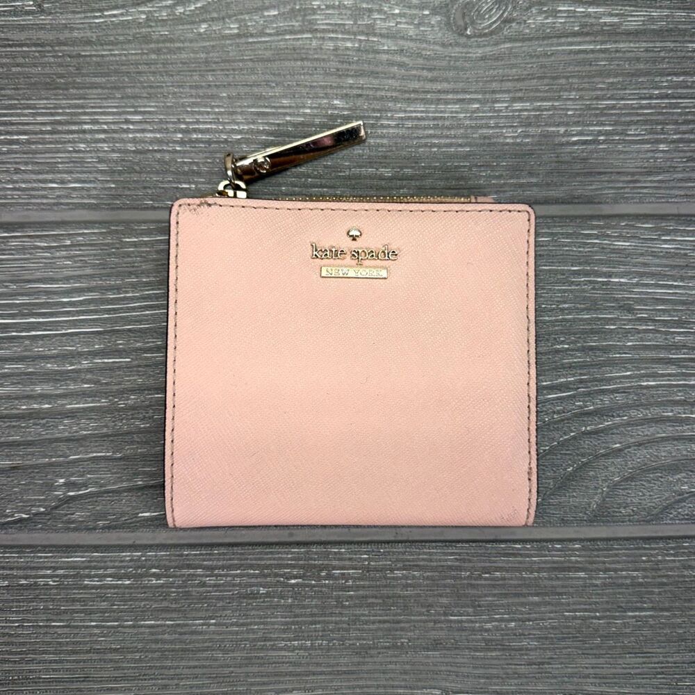 Kate Spade New York Adalyn Card Holder Wallet Coin Purse Blush Pink - Flaws